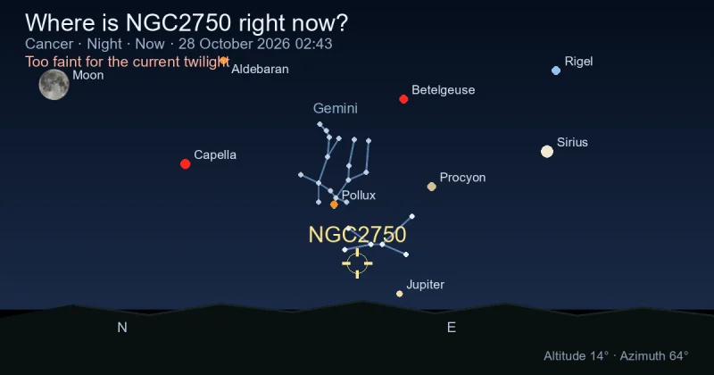 Where is NGC2750 right now?