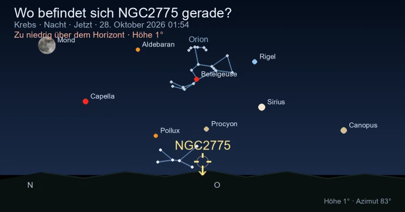 Wo befindet sich NGC2775 gerade?