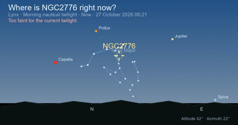 Where is NGC2776 right now?