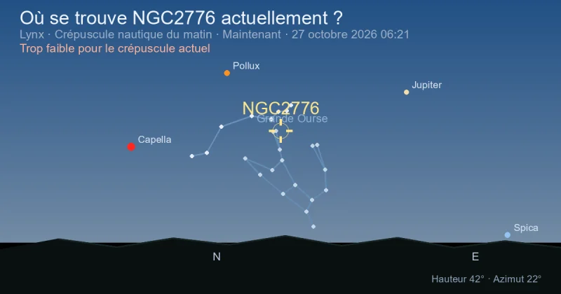Où se trouve NGC2776 actuellement ?