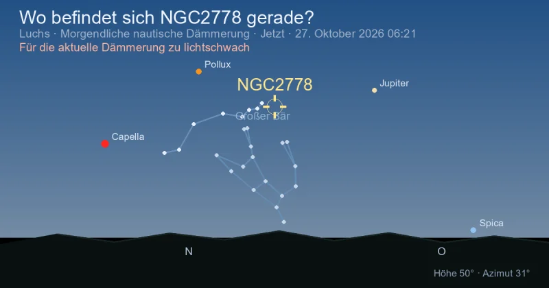 Wo befindet sich NGC2778 gerade?
