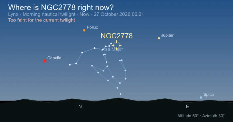 Where is NGC2778 right now?