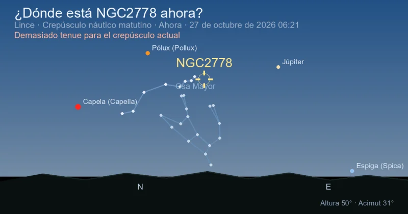 ¿Dónde está NGC2778 ahora?