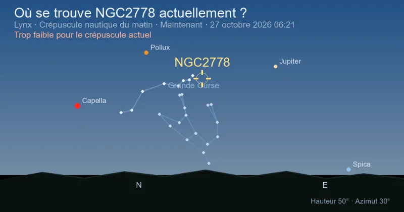 Où se trouve NGC2778 actuellement ?