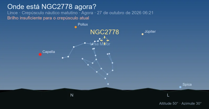 Onde está NGC2778 agora?