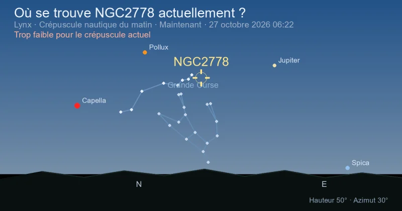 Où se trouve NGC2778 actuellement ?