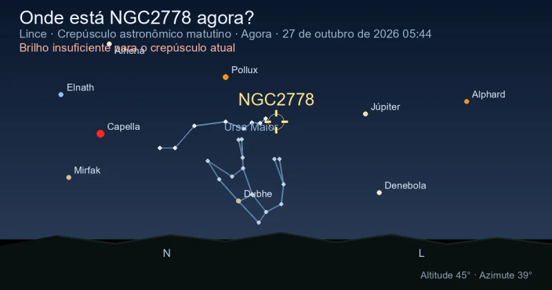Onde está NGC2778 agora?