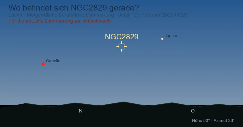Wo befindet sich NGC2829 gerade?