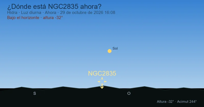 ¿Dónde está NGC2835 ahora?