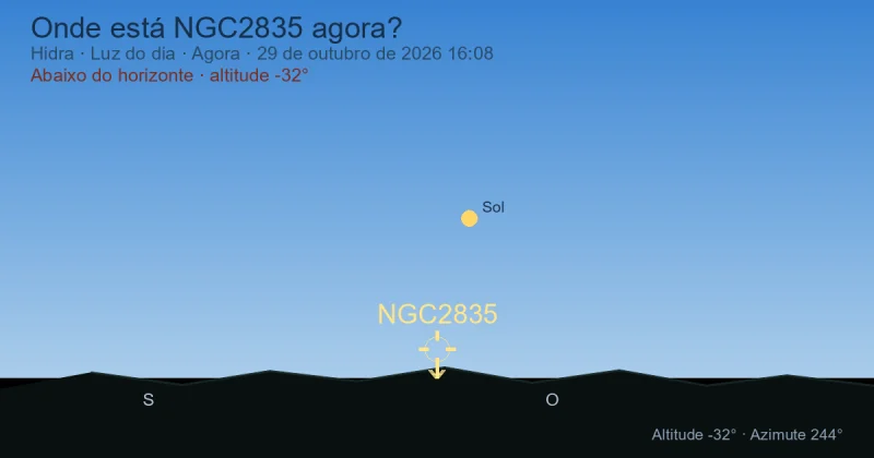 Onde está NGC2835 agora?