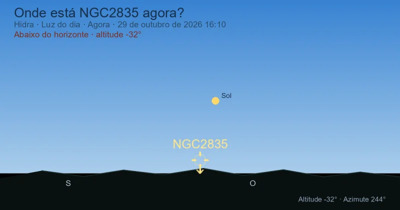 Onde está NGC2835 agora?