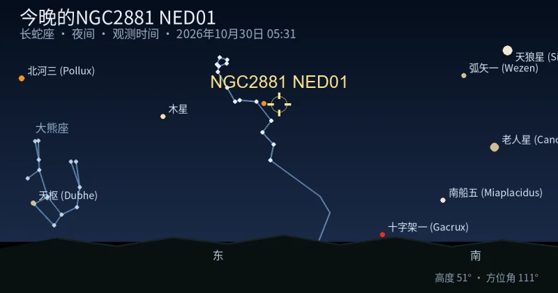 今晚的NGC2881 NED01