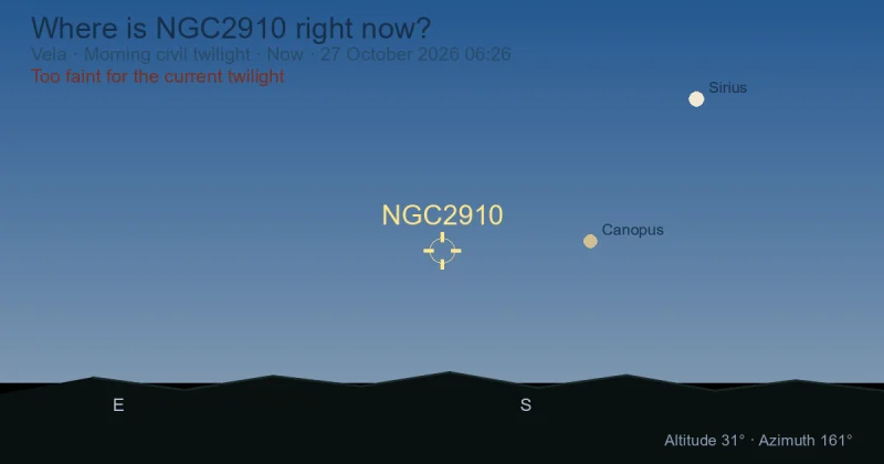 Where is NGC2910 right now?