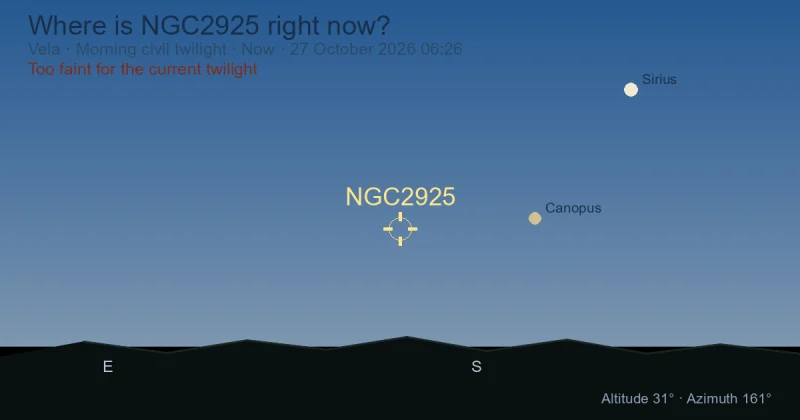 Where is NGC2925 right now?