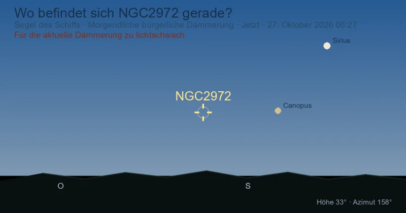 Wo befindet sich NGC2972 gerade?