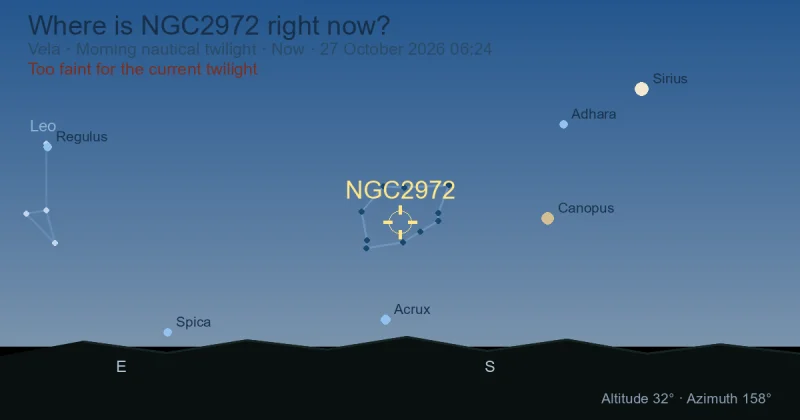 Where is NGC2972 right now?