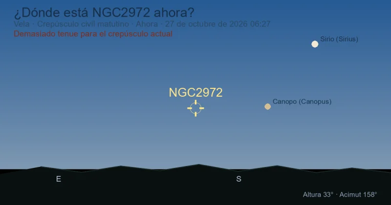 ¿Dónde está NGC2972 ahora?