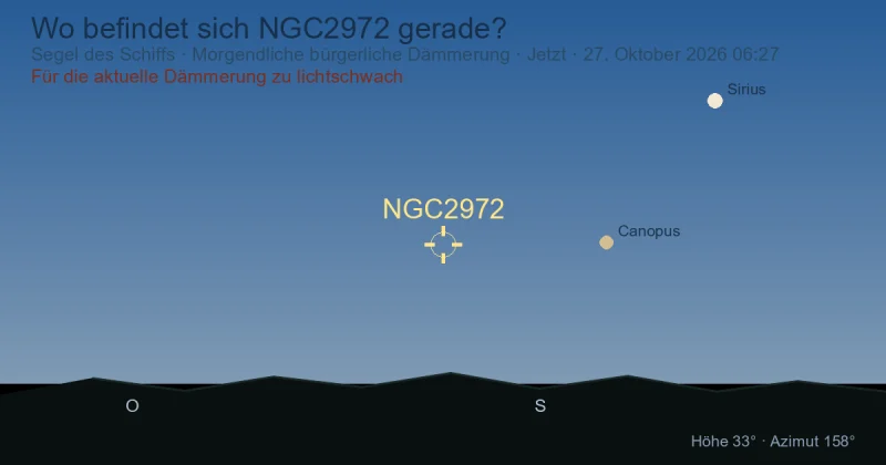 Wo befindet sich NGC2972 gerade?