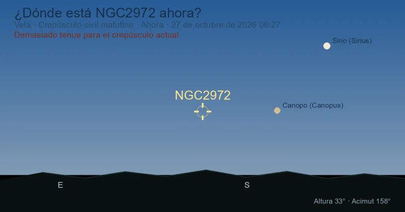 ¿Dónde está NGC2972 ahora?