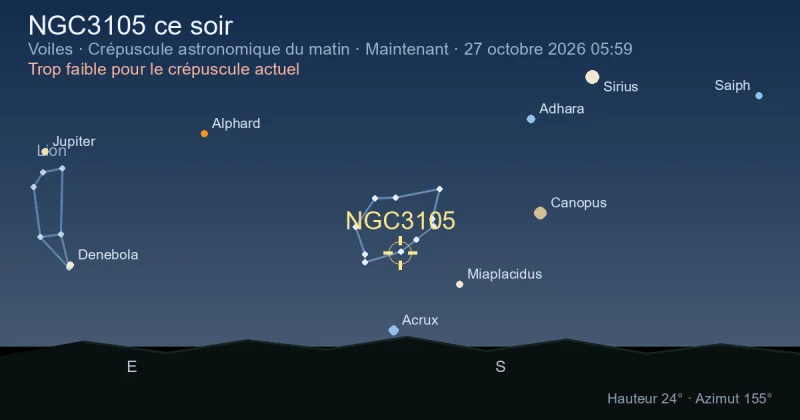NGC3105 ce soir