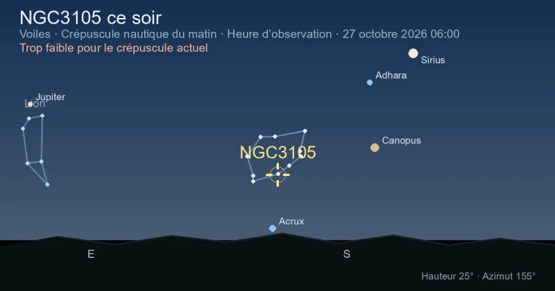 NGC3105 ce soir