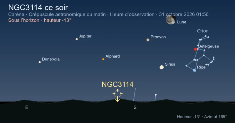 NGC3114 ce soir