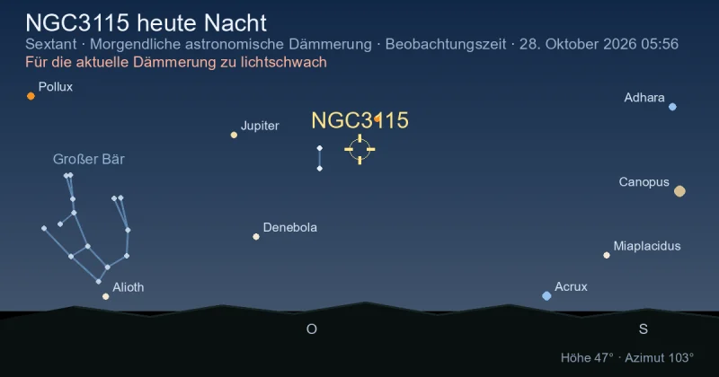 NGC3115 heute Nacht