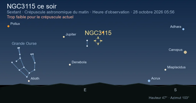 NGC3115 ce soir