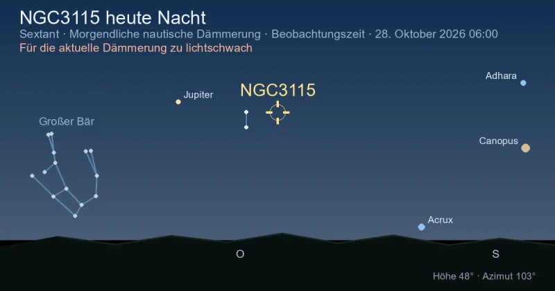 NGC3115 heute Nacht