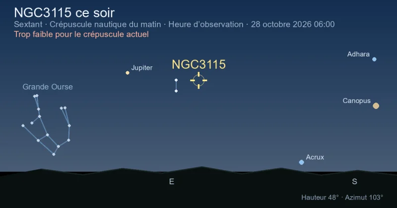 NGC3115 ce soir
