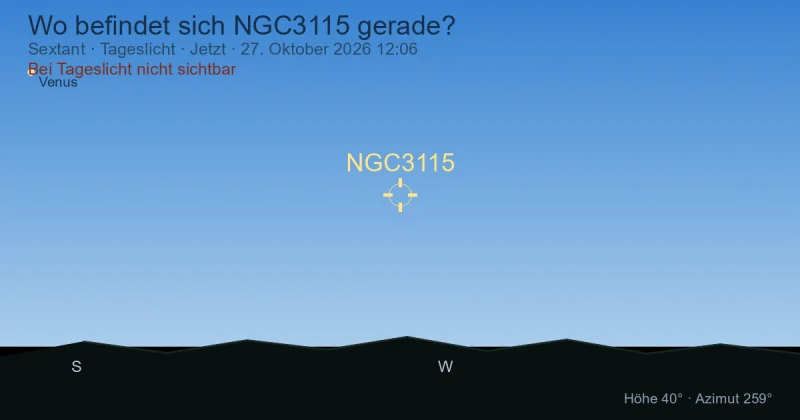 Wo befindet sich NGC3115 gerade?