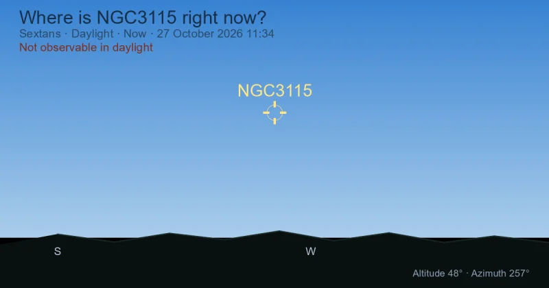 Where is NGC3115 right now?