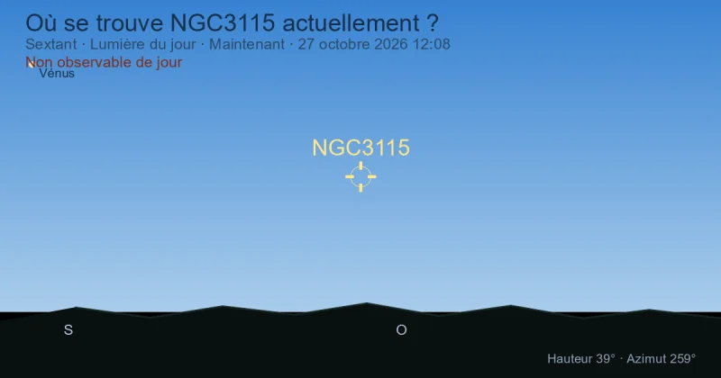 Où se trouve NGC3115 actuellement ?
