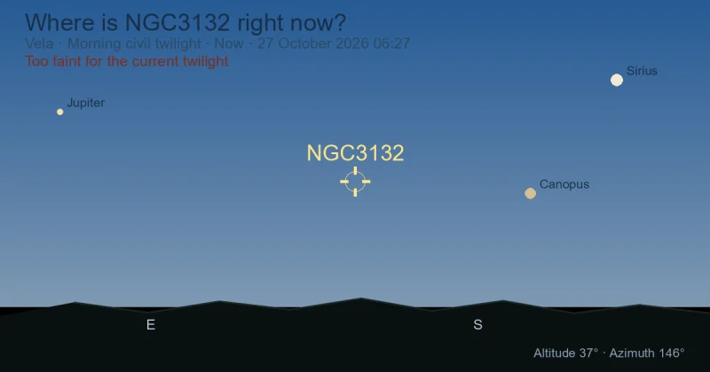 Where is NGC3132 right now?