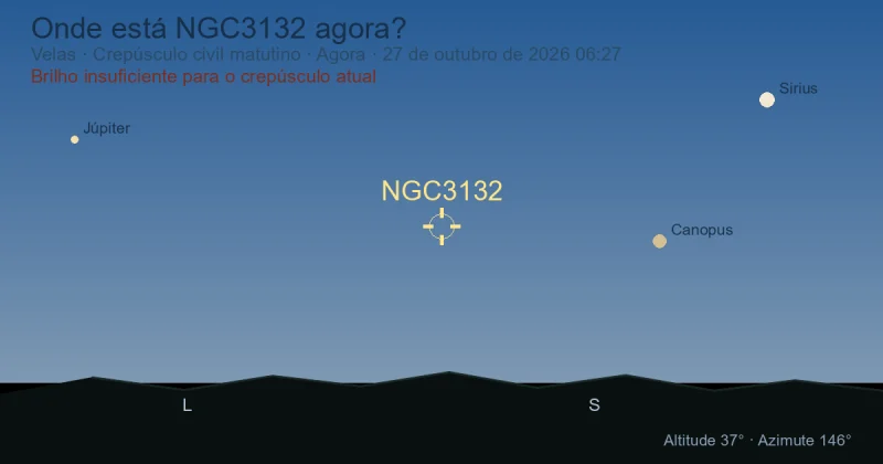 Onde está NGC3132 agora?