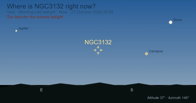 Where is NGC3132 right now?