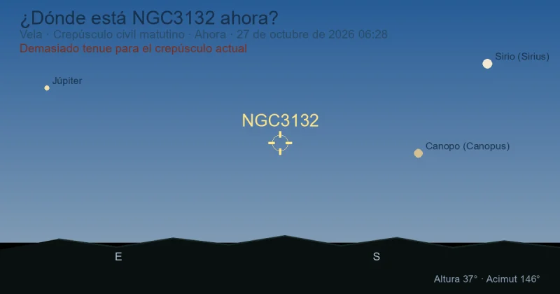 ¿Dónde está NGC3132 ahora?