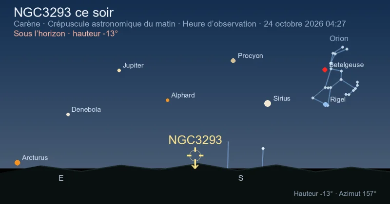 NGC3293 ce soir