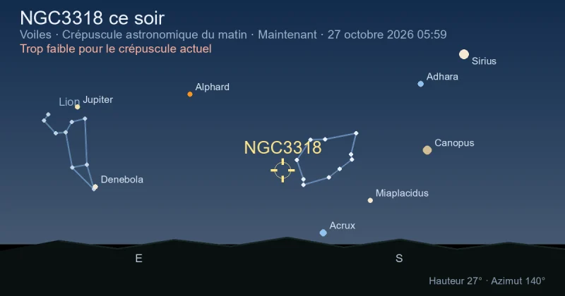 NGC3318 ce soir