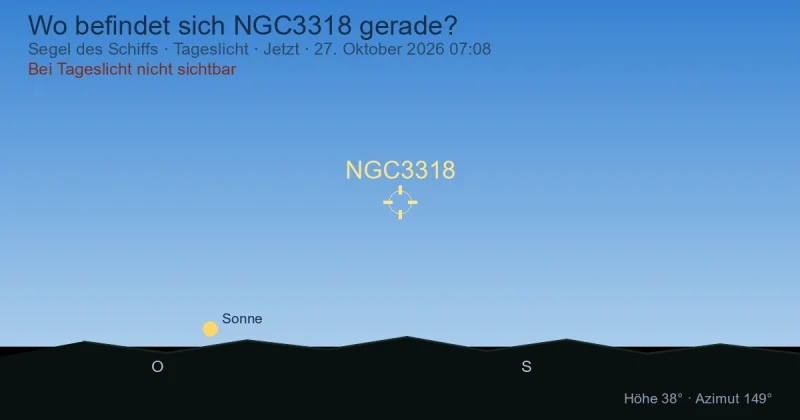 Wo befindet sich NGC3318 gerade?