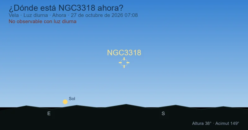 ¿Dónde está NGC3318 ahora?