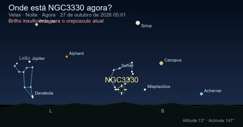 Onde está NGC3330 agora?