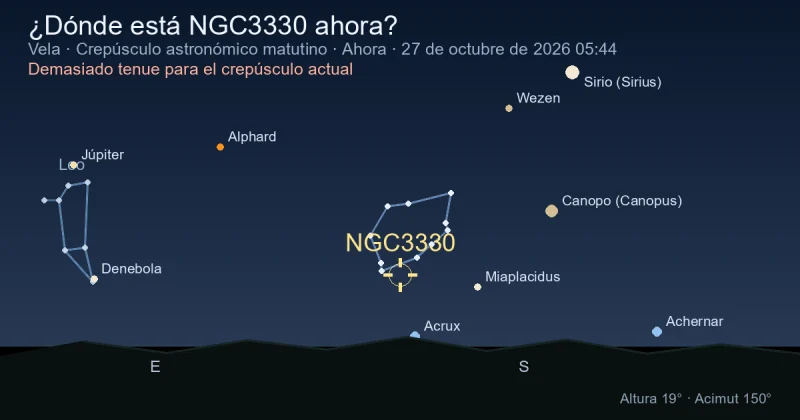 ¿Dónde está NGC3330 ahora?