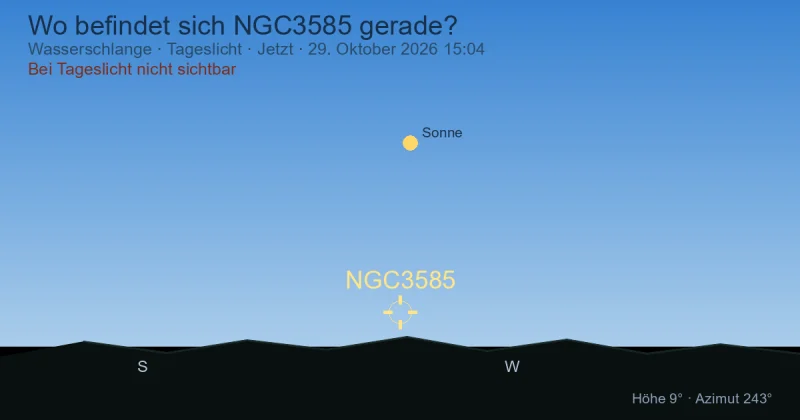 Wo befindet sich NGC3585 gerade?