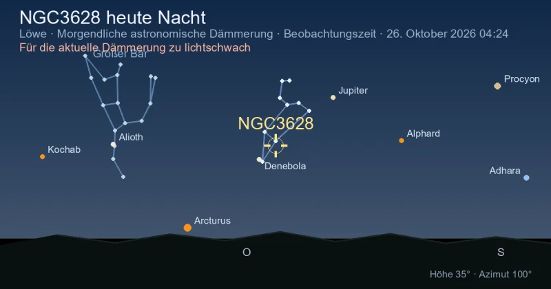 NGC3628 heute Nacht
