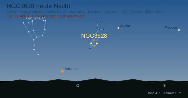 NGC3628 heute Nacht