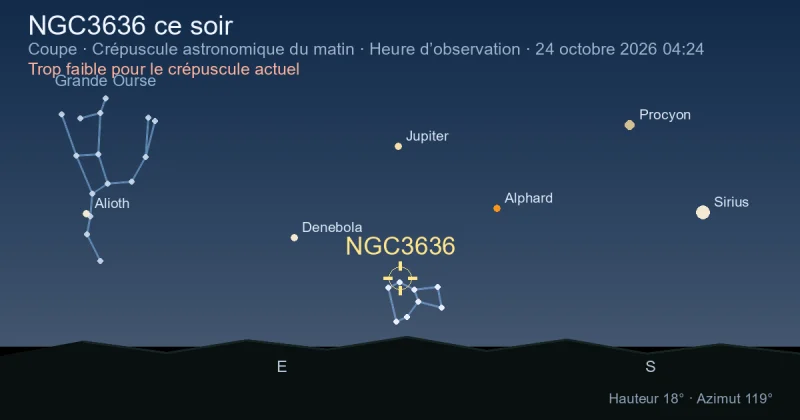 NGC3636 ce soir