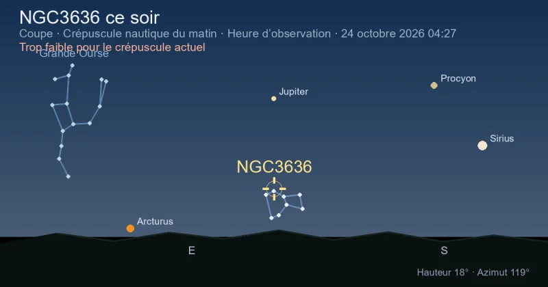 NGC3636 ce soir