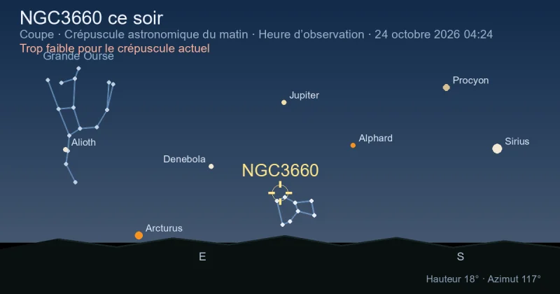 NGC3660 ce soir