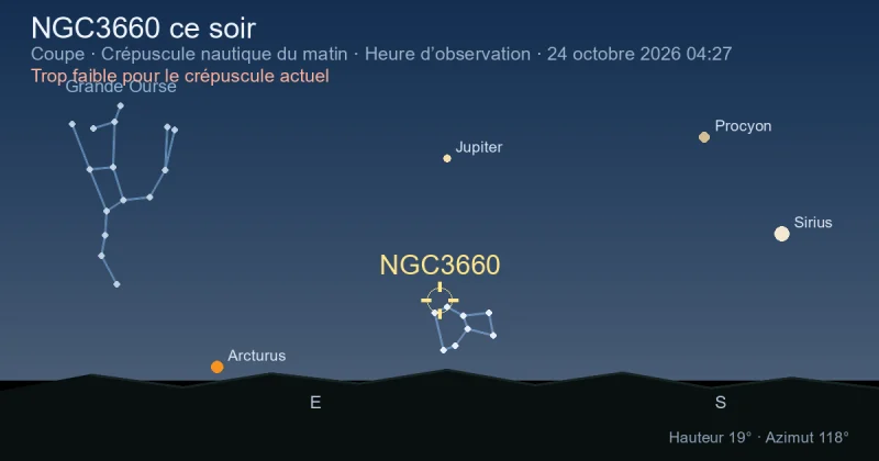 NGC3660 ce soir